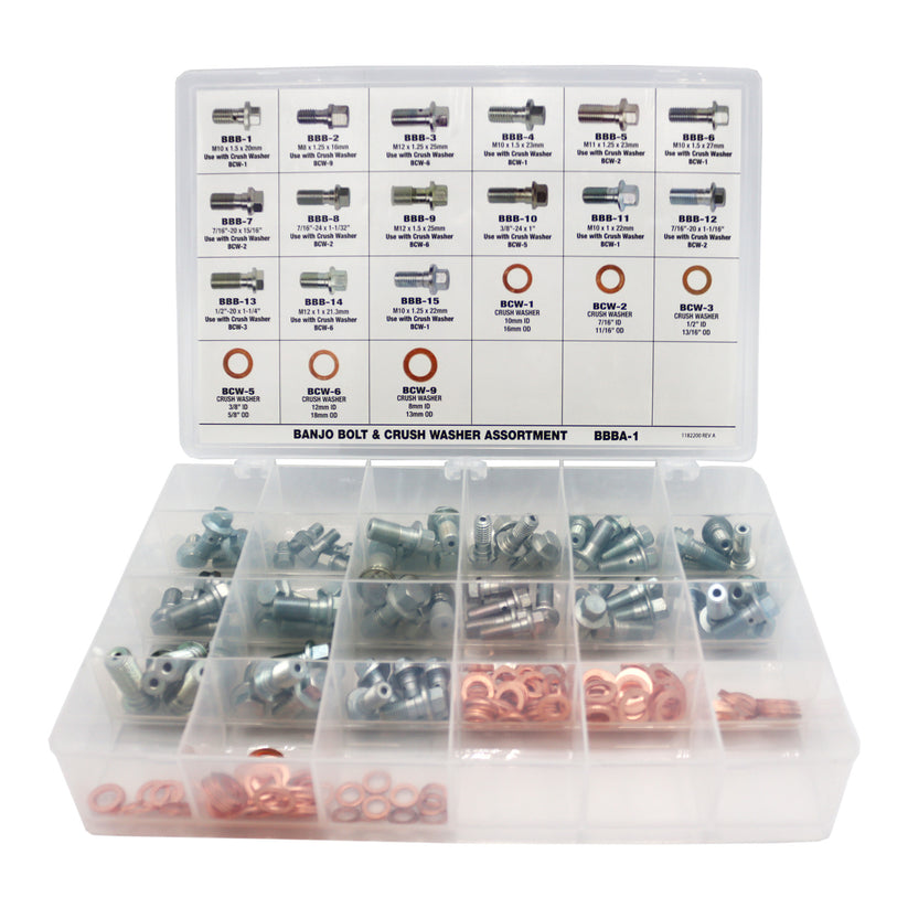 Banjo Bolts and Copper Washer - 75 Bolts, 150 Washers