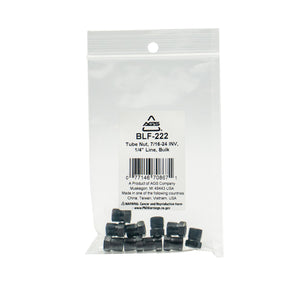 Black Oxide Tube Nut, 7/16-24 INV, 1/4" Line