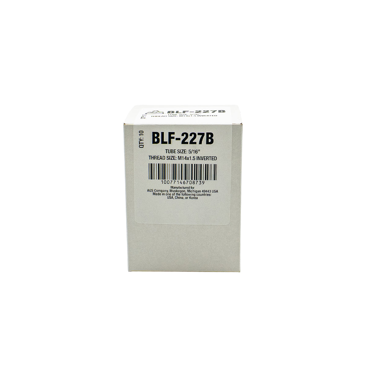 Black Oxide Tube Nut, M14-1.5 INV, 5/16" Line