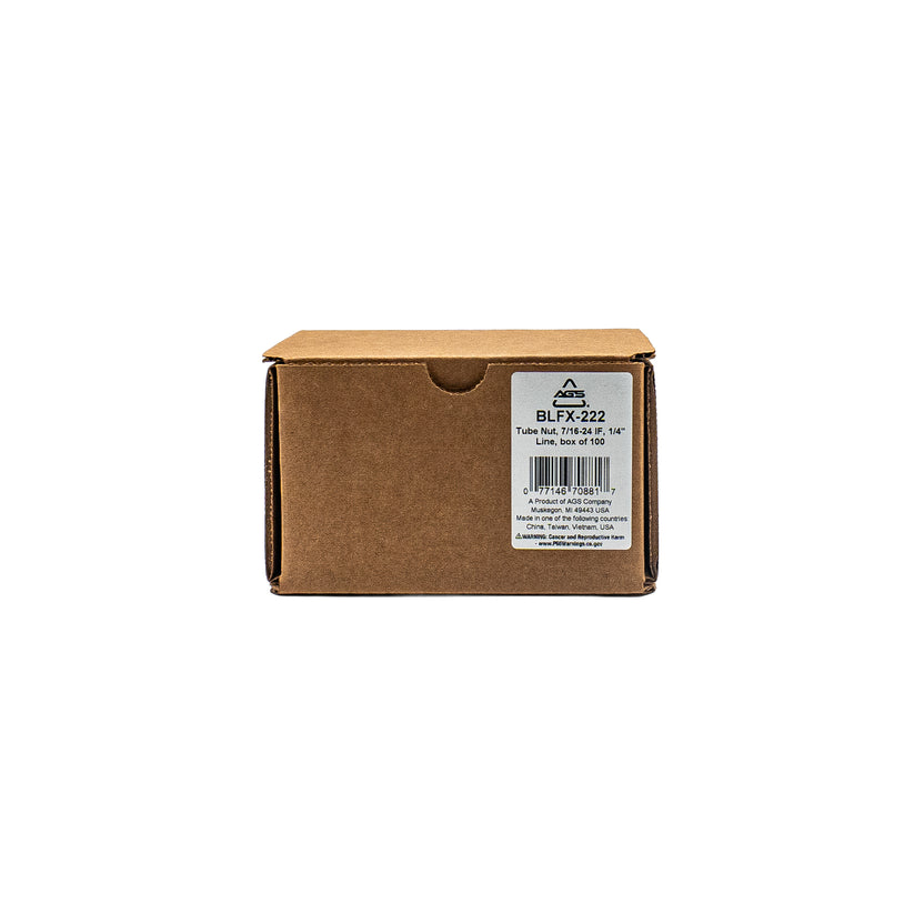 Black Oxide Tube Nut, 7/16-24 INV, 1/4" Line