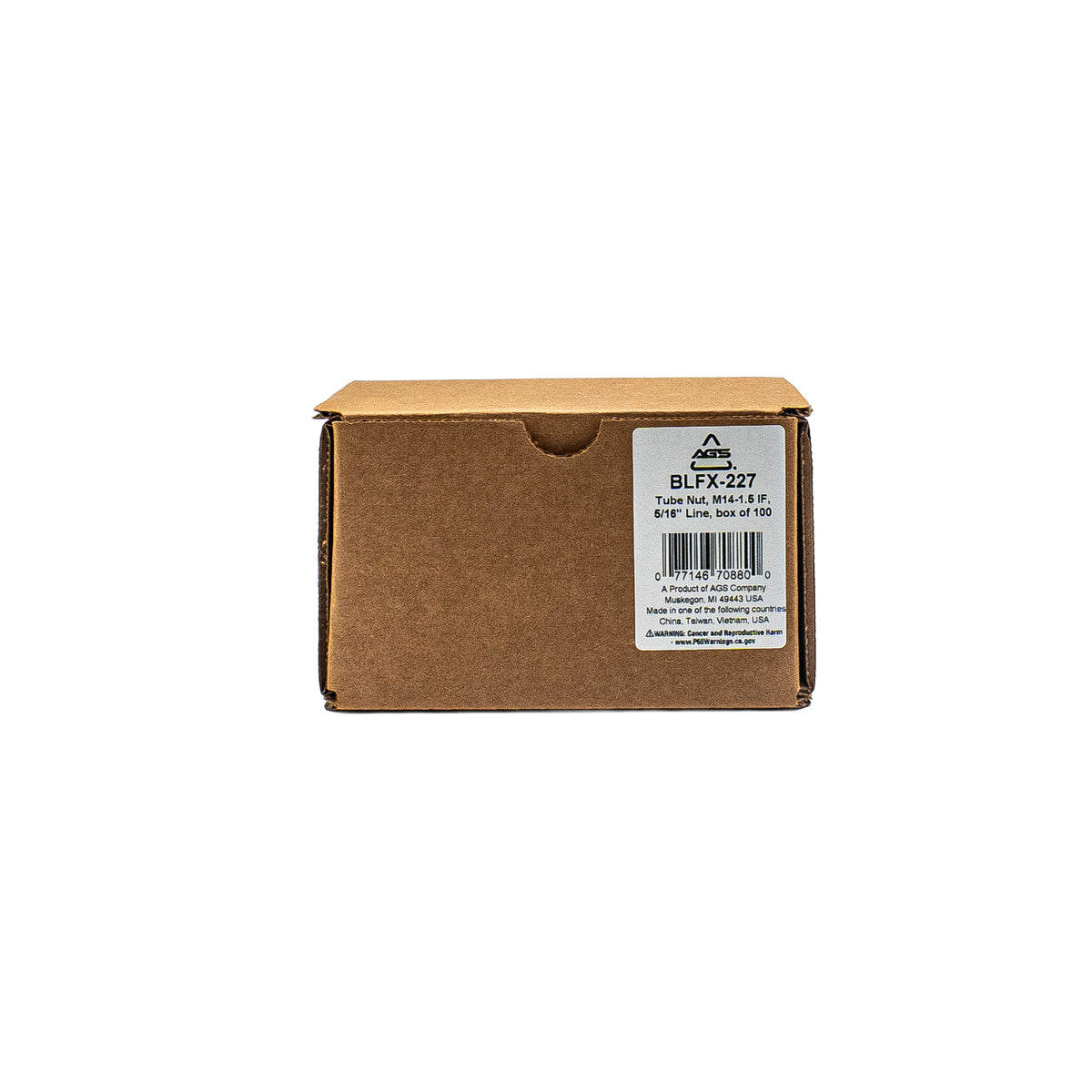 Black Oxide Tube Nut, M14-1.5 INV, 5/16" Line