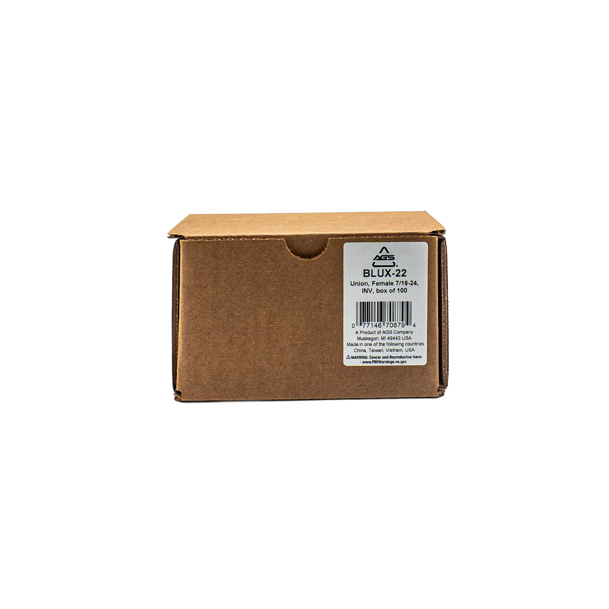 Steel Brake Line Union, Female 7/16-24, INV