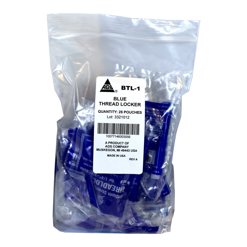 Blue Thread Locker, 1.5 mL Pouch - Bag of 25