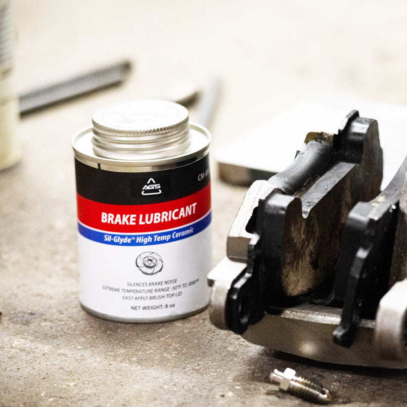 AGS Automotive Solutions Brush Top Can Ceramic-Glyde Silicone Brake Lubricant, 8oz, Brake Lubricant, Advanced Noise Reduction, Exception Brake Pad Pro AGS Automotive Solutions Brush Top Can Ceramic-Glyde Silicone Brake Lubricant, 8oz, Brake Lubricant, Advanced Noise Reduction, Exception Brake Pad Pro