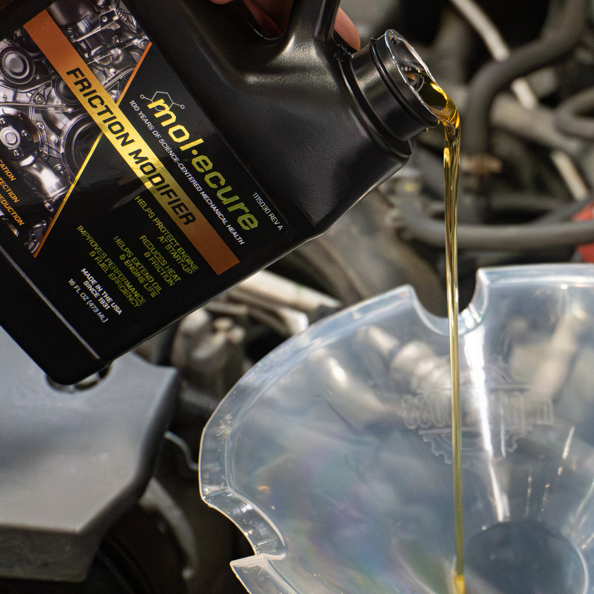Friction Modifier Additive Molecure Friction Modifier 16 oz | Oil Additive for Gas & Diesel | AGS