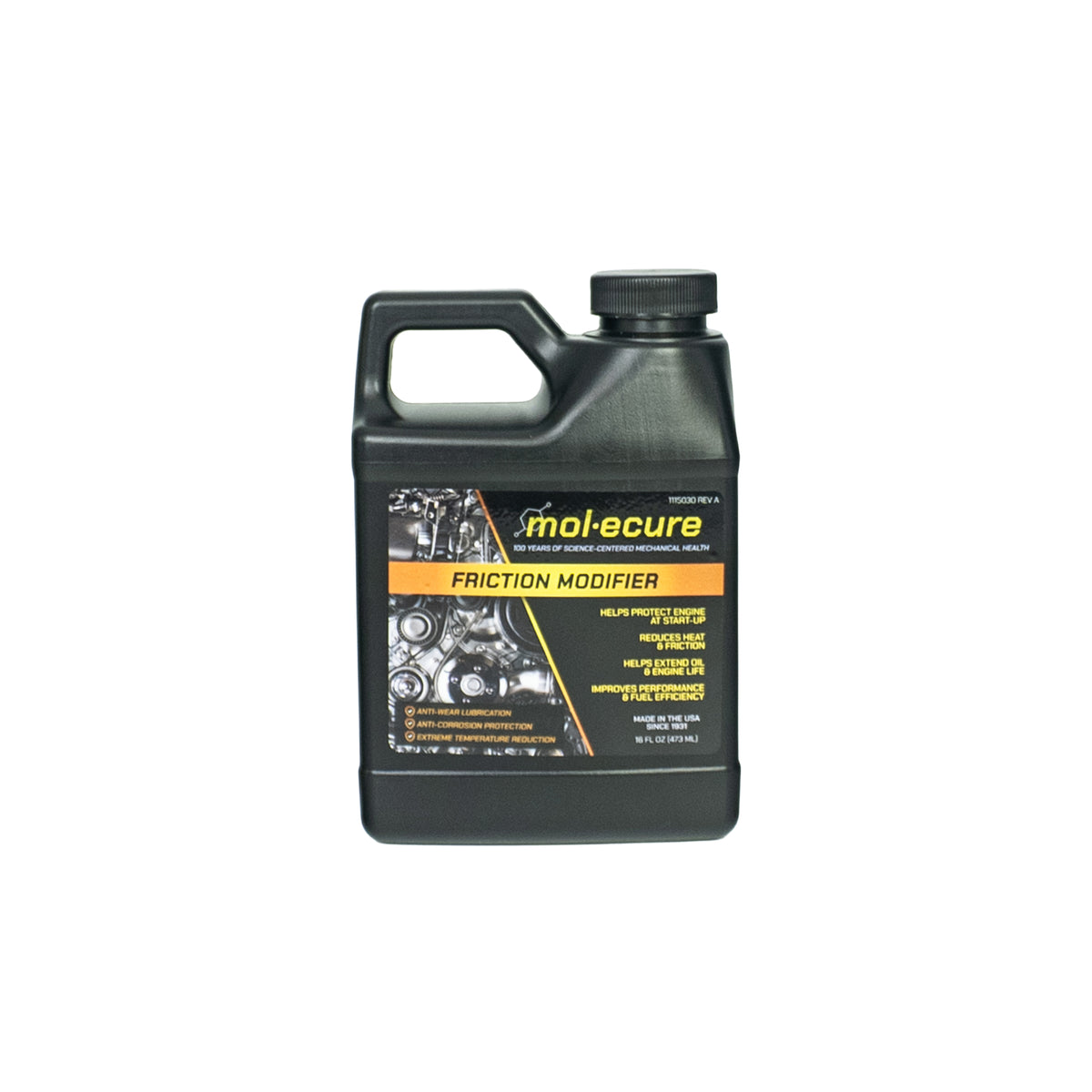 Friction Modifier Additive Molecure Friction Modifier 16 oz | Oil Additive for Gas & Diesel | AGS