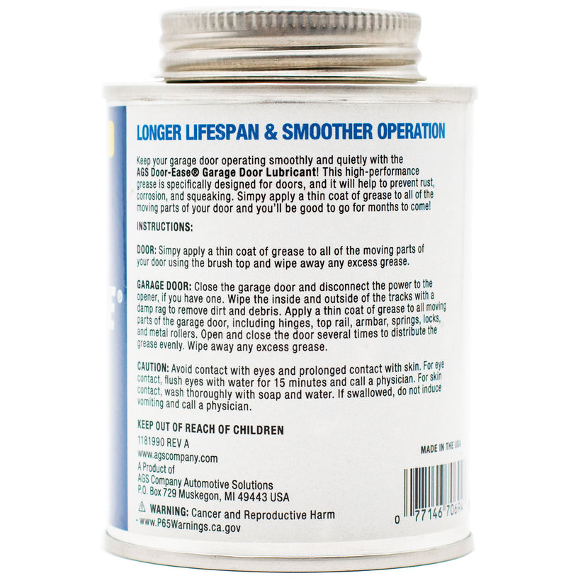 DOOR-EASE GARAGE DOOR LUBRICANT - 8OZ BRUSH TOP