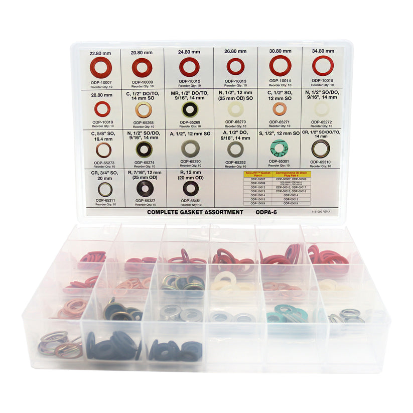ODPA-6 Universal Oil Drain Plug Gasket Assortment