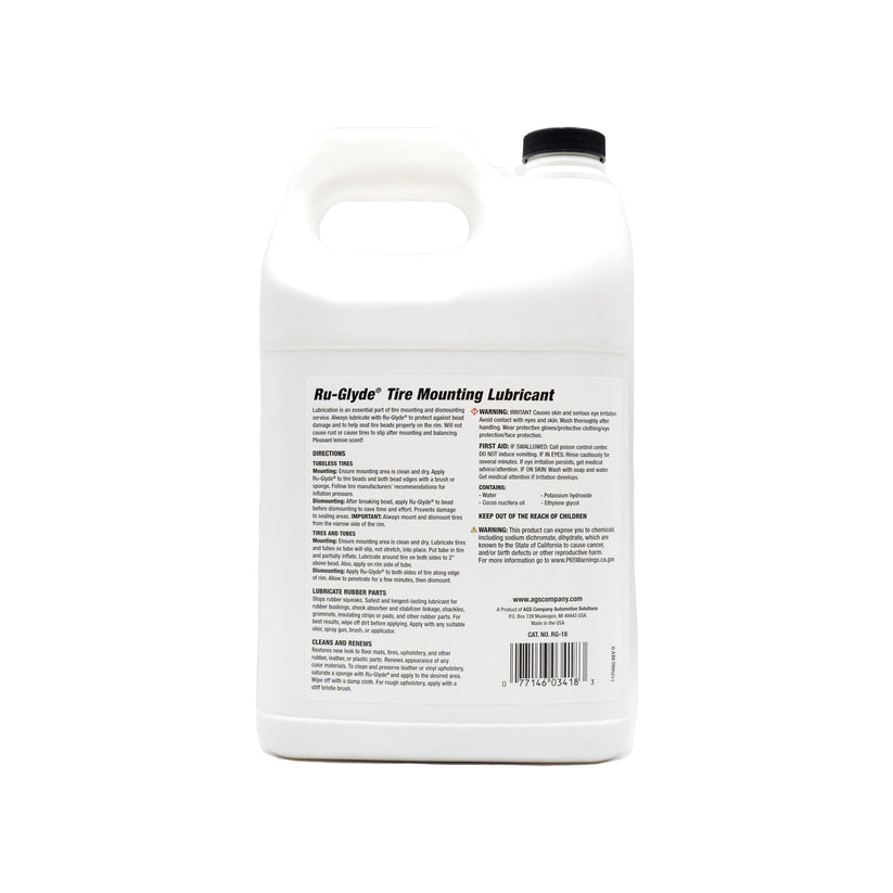 Ru-Glyde Tire Mounting and Rubber Lubricant, Bottle, 1 gal