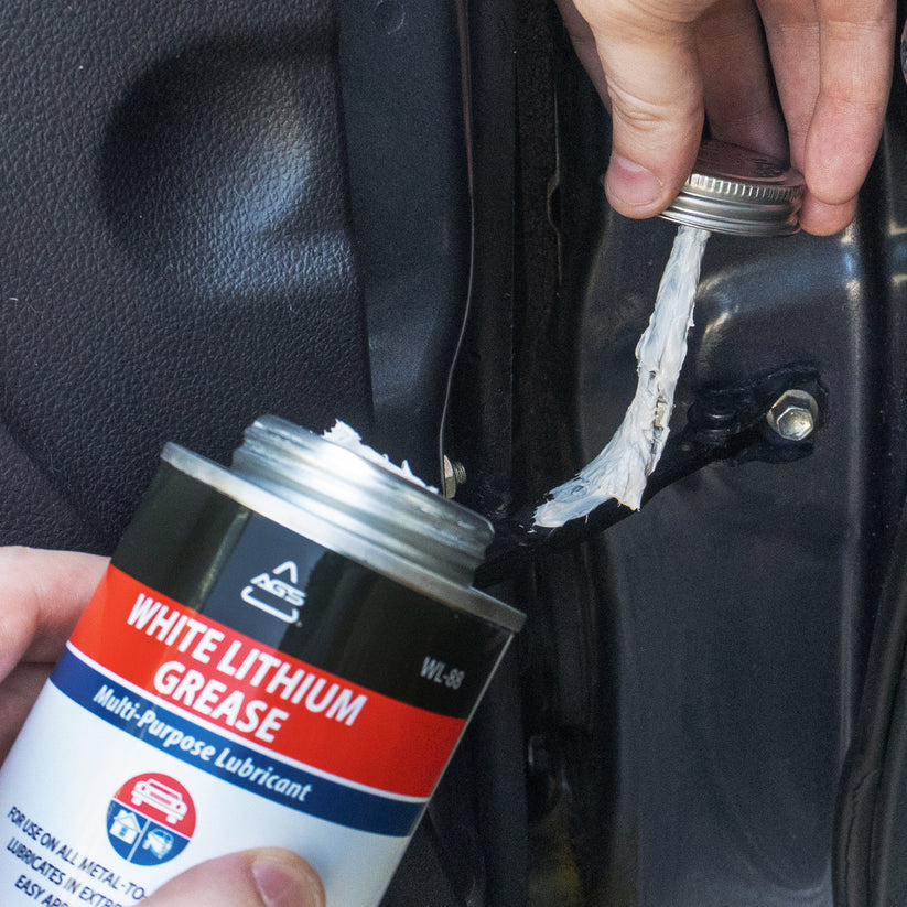 White Lithium Grease, 8oz Brush Top Can