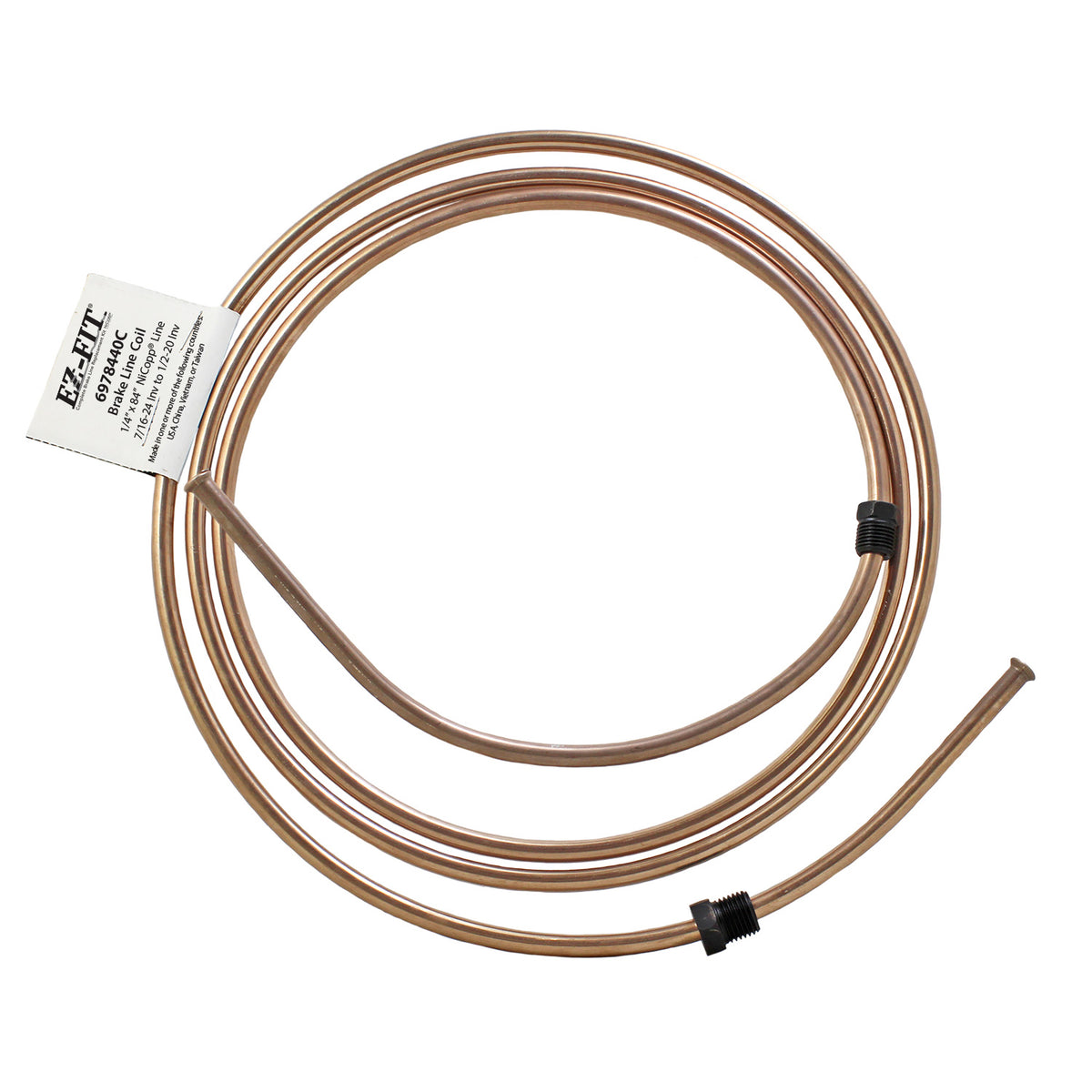 EZFit Nickel Copper Brake Line 1/4" x 84", (7/1624 I)(1/220 I) AGS Company Automotive