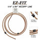 EZ-Fit Nickel Copper Brake Line - 1/4" x 84", (7/16-24 I)(1/2-20 I)