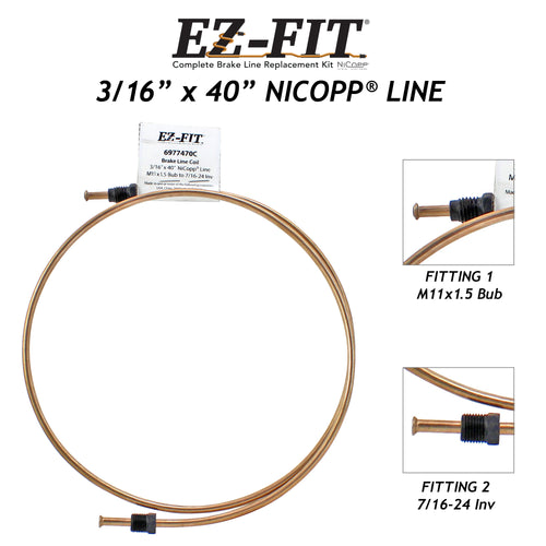 EZ-Fit Nickel Copper Brake Line - 1/4