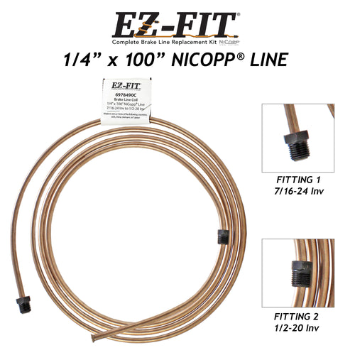 EZ-Fit Nickel Copper Brake Line - 1/4
