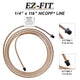 EZ-Fit Nickel Copper Brake Line - 1/4" x 116", (7/16-24 I)(1/2-20 I)