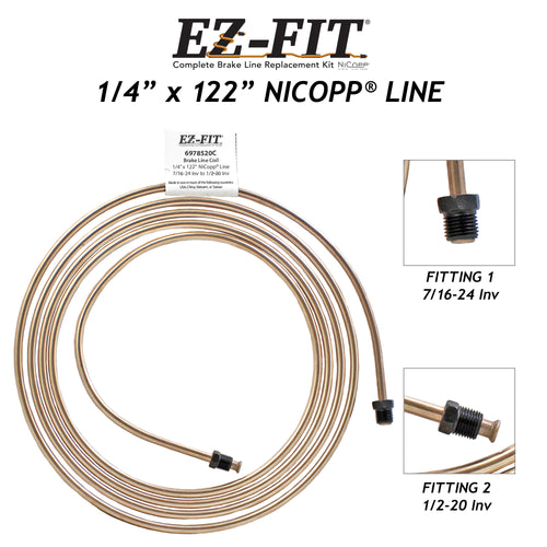 EZ-Fit Nickel Copper Brake Line - 1/4