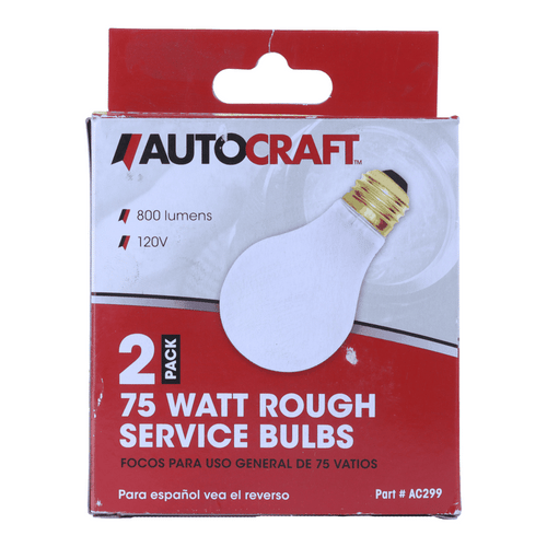 Rough Service Light Bulb 75W, 120VAC