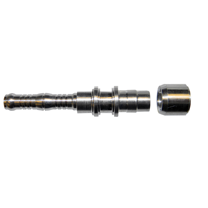 3/8" Aluminum Tube to #6 A/C Hose KLEDGE-LOK Repair Union