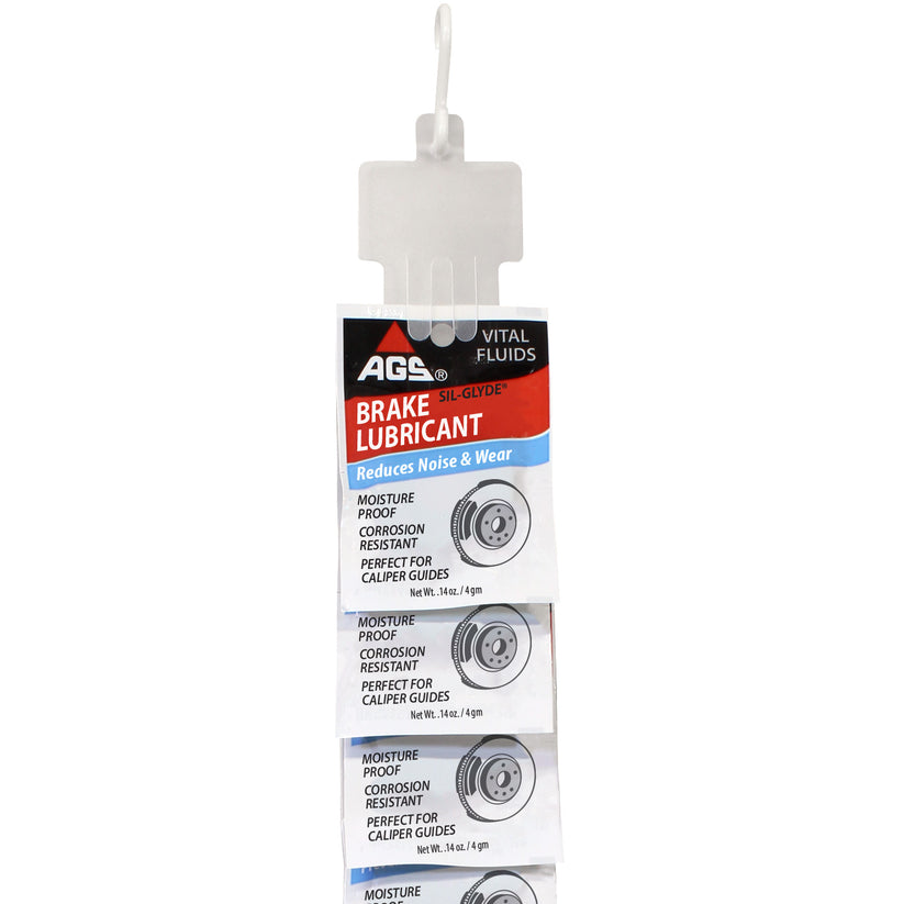 Sil-Glyde Brake Lubricant Single-Use Clip Strip - 2 Strips, 12 Pouches Each