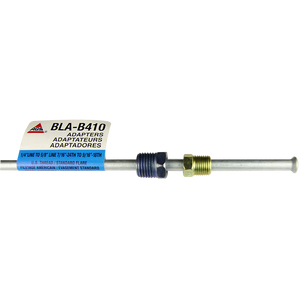 Steel Brake Line Adapter, 1/4" x 8" (7/16-24 Inverted)(9/16-18 Inverted)