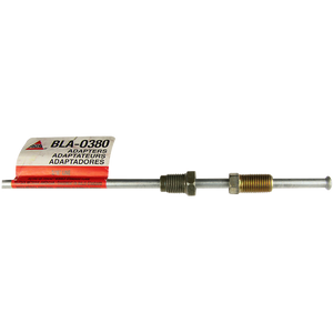 Steel Brake Line Adapter, 3/16" x 8" (3/8-24 Inverted)(M10x1.0 Bubble)