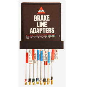 Galvanized Steel Brake Line Wall Display - Adapter Lines