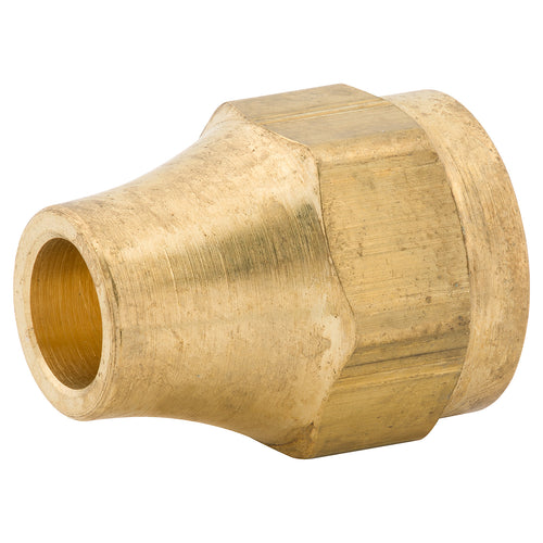 Female Short Nut, Brass, 1/4