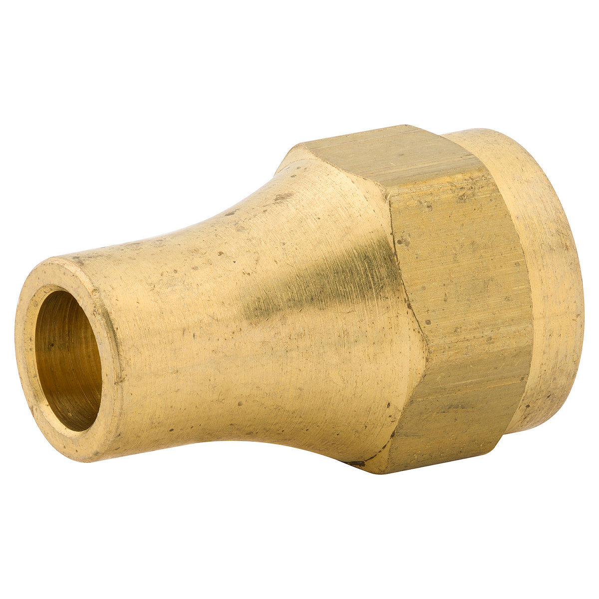 Female Long Nut, Brass, 1/4 (7/16-20 SAE), Bag of 1