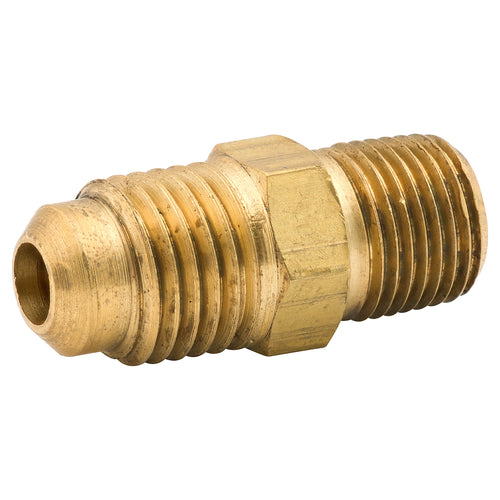 Male Connector, Brass, M(7/16-20 SAE), M(1/8 NPT),Bag of 1