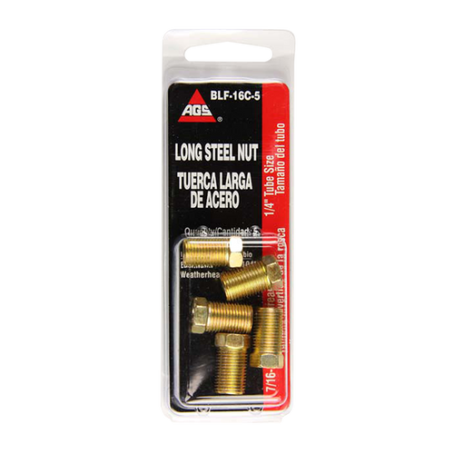 Steel Tube Nut, Long, 1/4