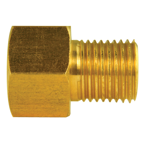 Brass Adapter, Female(7/16-24 Inverted), Male(1/2-20 Inverted)