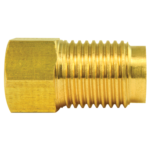 Brass Adapter, Female(3/8-24 Inverted), Male(1/2-20 Inverted)