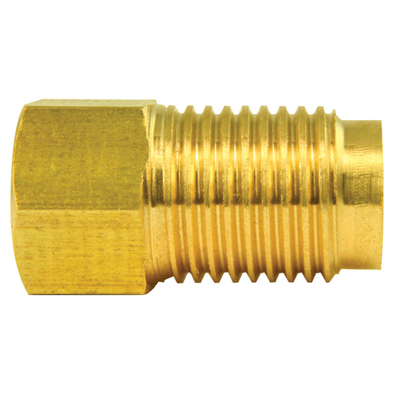 Brass Adapter, Female(3/8-24 Inverted), Male(1/2-20 Inverted)