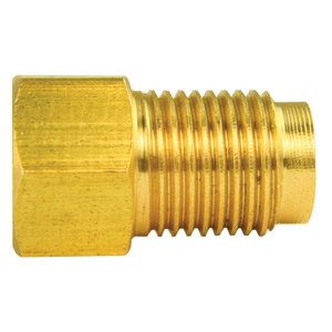 Brass Adapter, Female(3/8-24 Inverted), Male(7/16-24 Inverted)