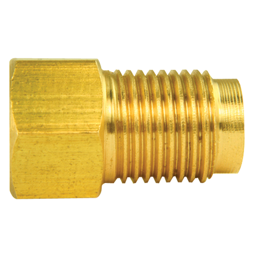 Brass Adapter, Female(3/8-24 Inverted), Male(7/16-24 Inverted)