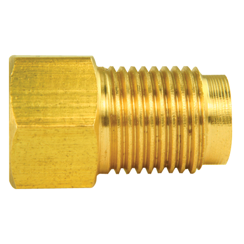 Brass Adapter, Female(3/8-24 Inverted), Male(7/16-24
