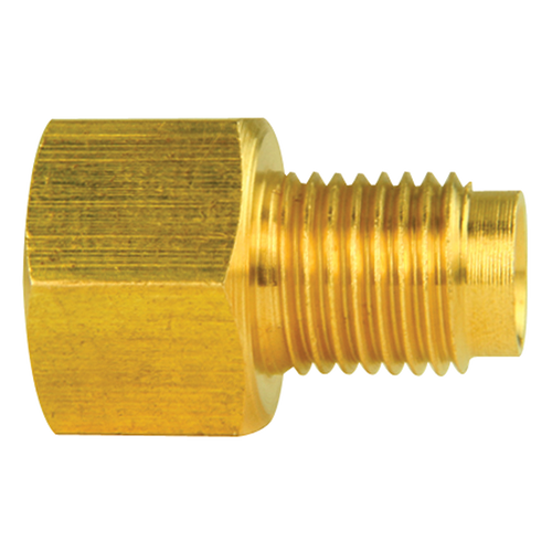 Brass Adapter, Female(7/16-24 Inverted), Male(3/8-24 Inverted)