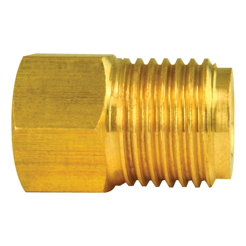 Brass Brake Line Adapter F(7/16-24 Inverted) × M(9/16-18 Inverted)
