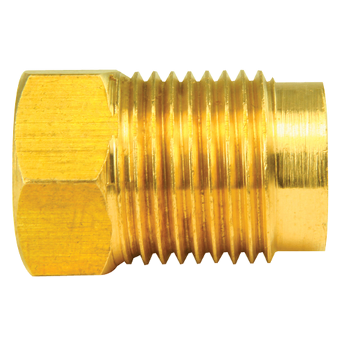 Brass Adapter, Female(3/8-24 Inverted), Male(9/16-20 Inverted)