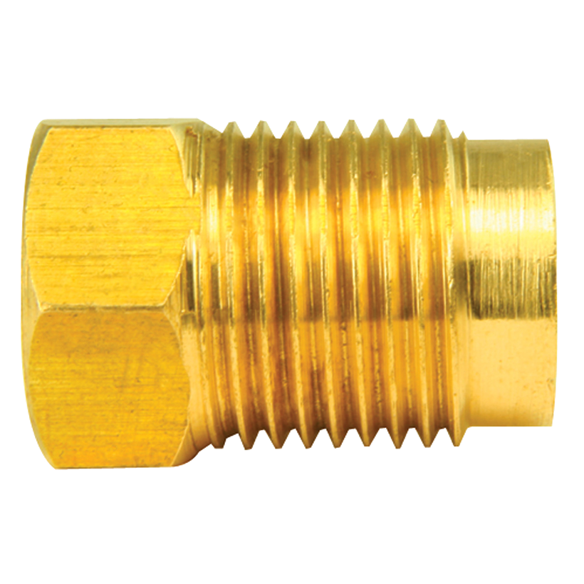 Brass Adapter, Female(3/8-24 Inverted), Male(9/16-20 Inverted)