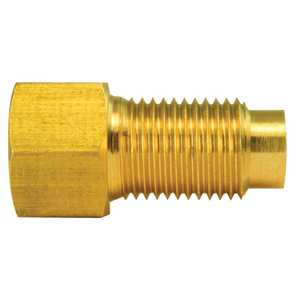 Brass Adapter, Female(3/8-24 Inverted), Male(M10x1.0 Inverted)