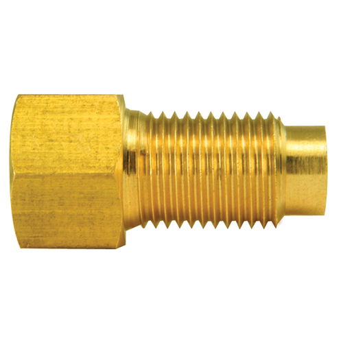Brass Adapter, Female(3/8-24 Inverted), Male(M10x1.0 Inverted)