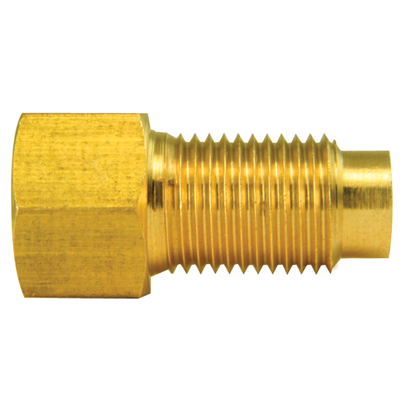 Brass Adapter, Female(3/8-24 Inverted), Male(M10x1.0 Inverted)