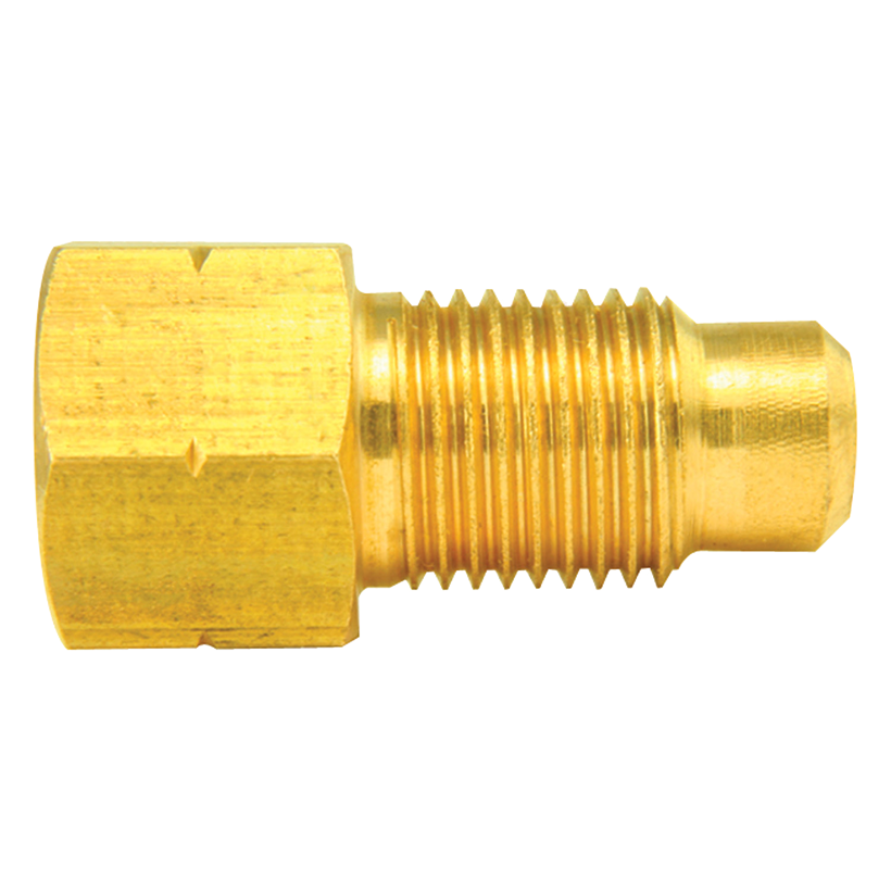 Brass Adapter, Female(3/8-24 Inverted), Male(M10x1.0 Bubble)