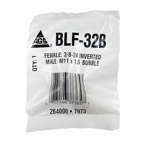 Brass Adapter, Female(3/8-24 Inverted), Male(M11x1.5 Bubble)