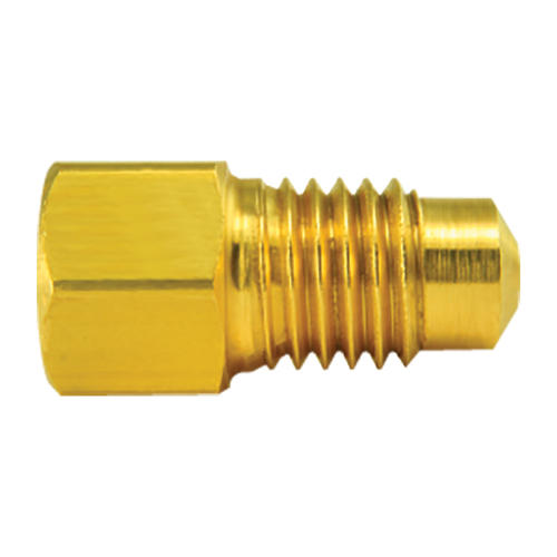 Brass Adapter, Female(M10x1.0 Inverted), Male(M11x1.5 Bubble)