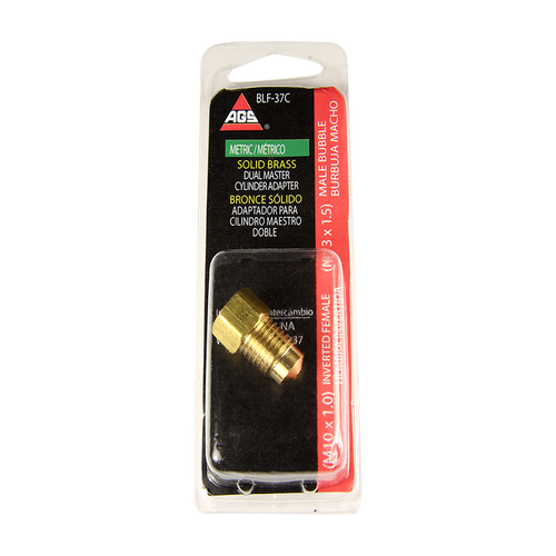 Brass Adapter, Female(M10x1.0 Inverted), Male(M13x1.5 Bubble)