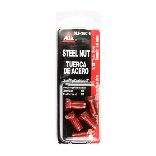 Steel Tube Nut, 3/16