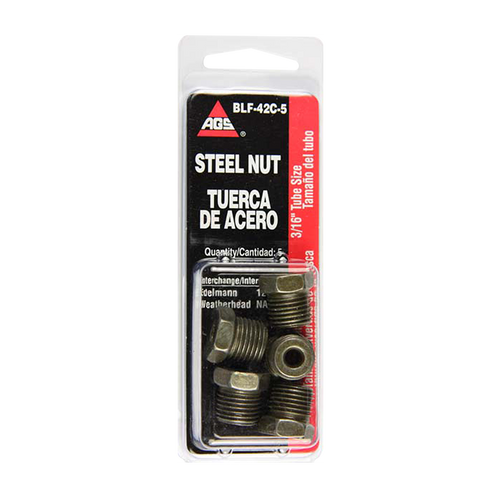Steel Tube Nut, 3/16