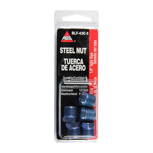 Steel Tube Nut, 1/4